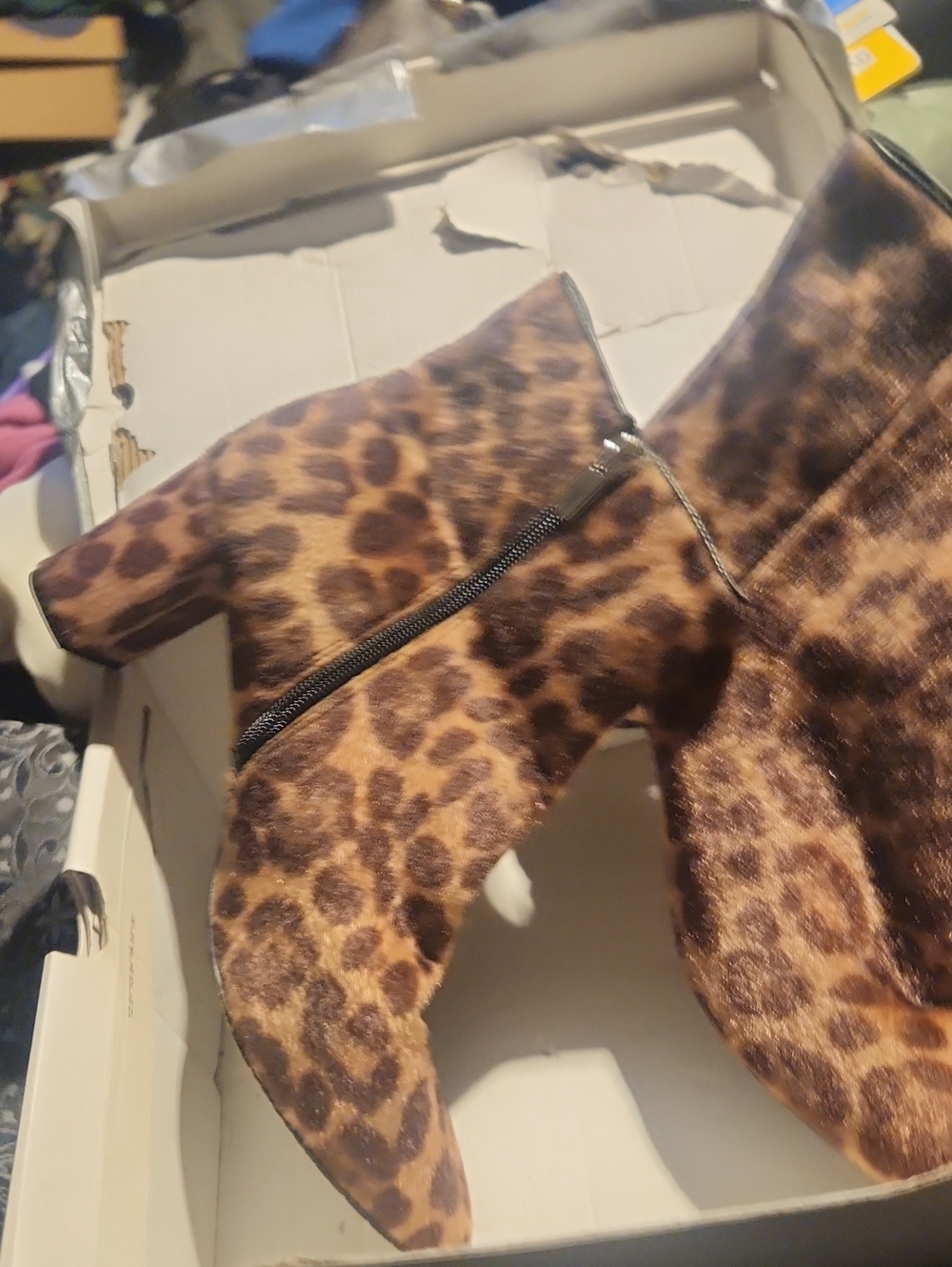 Nine West Leopard Print Ankle Booties